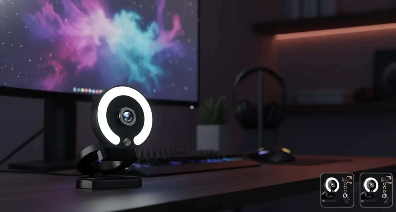 Webcam 4K con Micrófono Estéreo