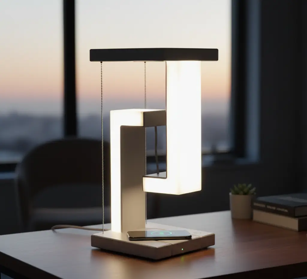 Lámpara LED con Carga Qi